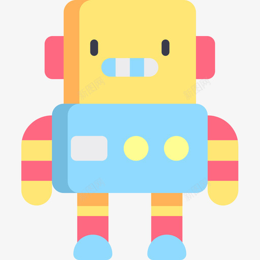 机器人儿童玩具11扁平图标svg_新图网 https://ixintu.com 儿童玩具 扁平 机器人