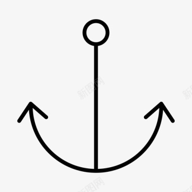 锚船航海图标图标