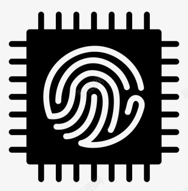 指纹设备芯片电子图标图标