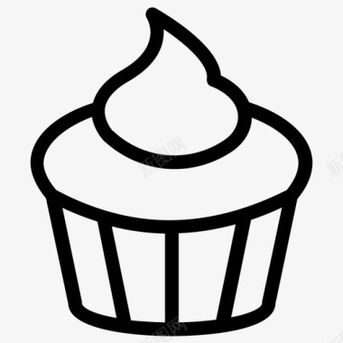 纸杯蛋糕乳制品甜点图标图标
