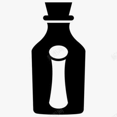 瓶内消息字母瓶航海通信图标图标