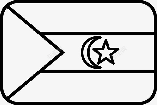 西撒哈拉撒哈拉撒哈拉阿拉伯国旗esh国家图标图标
