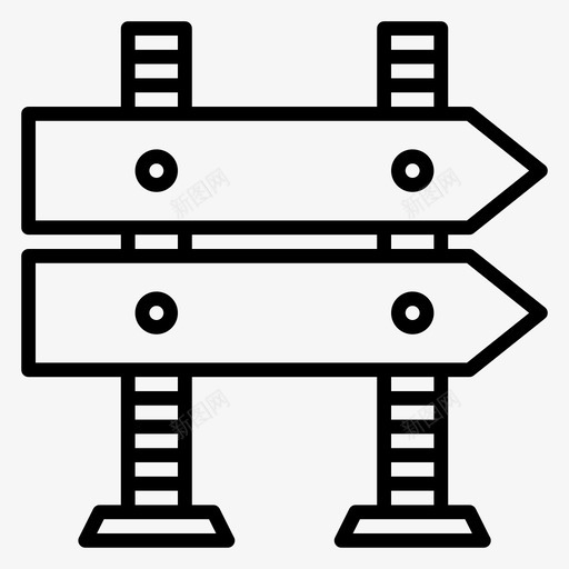 路标箭头方向图标svg_新图网 https://ixintu.com 冒险 定位 导航 方向 箭头 路标
