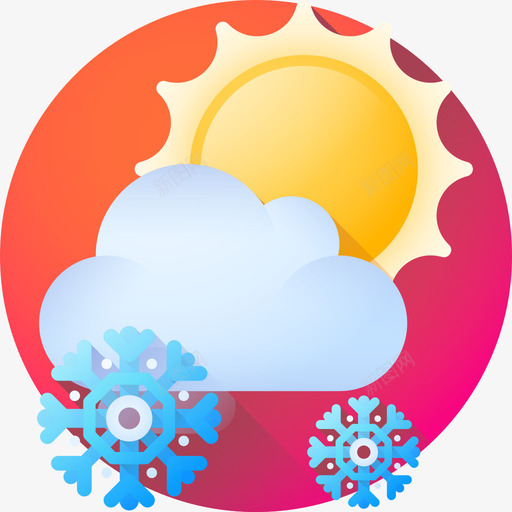 下雪天气199颜色图标svg_新图网 https://ixintu.com 下雪 天气 颜色