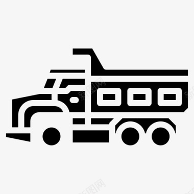 自卸卡车重型运输图标图标