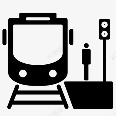 火车站公共交通铁路图标图标