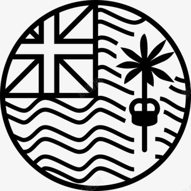 不列颠印度洋领土物联网国家图标图标