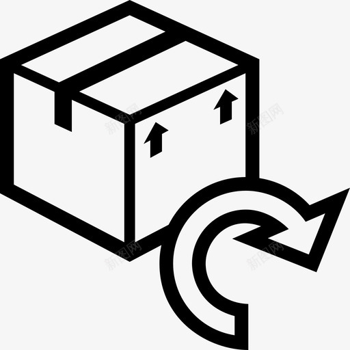 更新包箱交付图标svg_新图网 https://ixintu.com 交付 发送 更新包 箱
