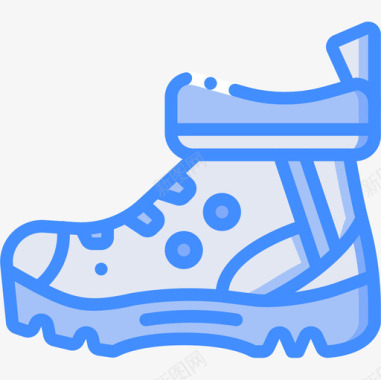 靴子探险运动17蓝色图标图标