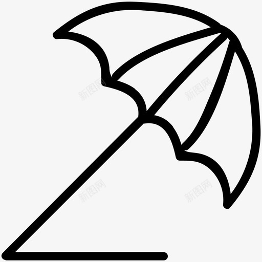 伞保护阳光图标svg_新图网 https://ixintu.com 伞 保护 夏天 天气 阳光