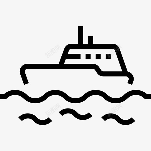 船旅行199轮廓图标svg_新图网 https://ixintu.com 旅行 轮廓