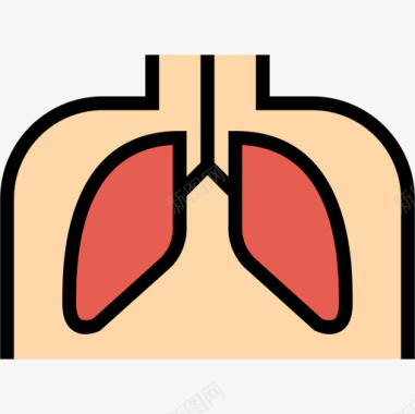 肺医学141线状颜色图标图标