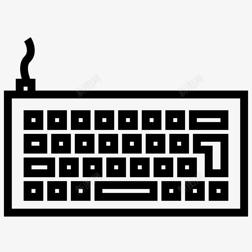 键盘硬件pc图标svg_新图网 https://ixintu.com pc qwerty 硬件 类型 计算机 键盘