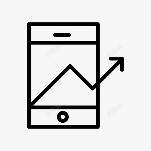 移动商业价值增长图标svg_新图网 https://ixintu.com 价值 商业 增长 手机 智能 移动 股票