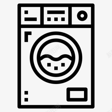 洗衣机家具洗衣房图标图标