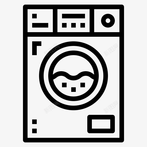 洗衣机家具洗衣房图标svg_新图网 https://ixintu.com 家具 水管 洗衣房 洗衣机 管工