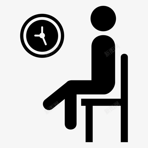坐着机场人图标svg_新图网 https://ixintu.com 候机室 坐着 房间 机场