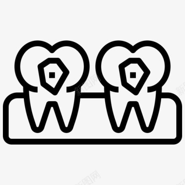 龋齿牙齿牙医图标图标