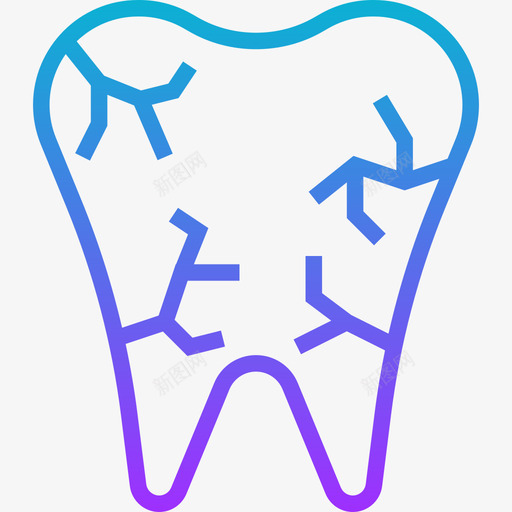 牙齿人体器官5梯度图标svg_新图网 https://ixintu.com 人体 器官 梯度 牙齿