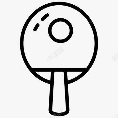 乒乓球拍游戏运动图标图标