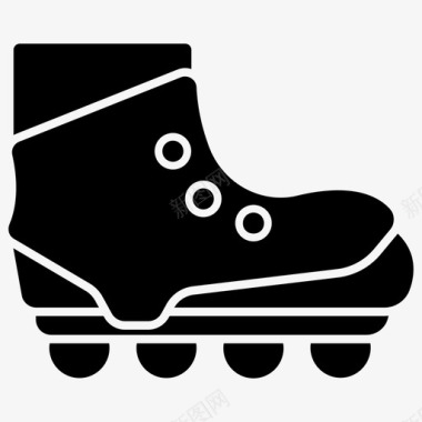 溜冰鞋直列溜冰鞋轮滑鞋图标图标