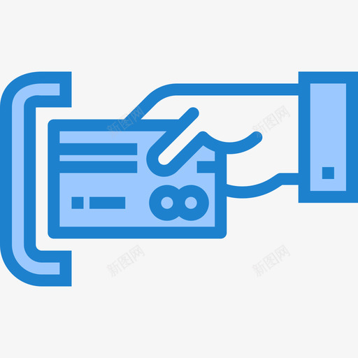 Atm网上购物6蓝色图标svg_新图网 https://ixintu.com Atm 网上购物6 蓝色