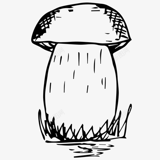 蘑菇秋天森林图标svg_新图网 https://ixintu.com 森林 秋天 素描 蘑菇