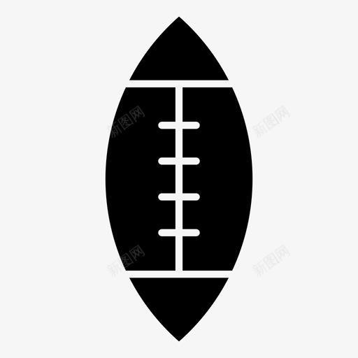 橄榄球美式橄榄球实心橄榄球图标svg_新图网 https://ixintu.com 实心 橄榄球 美式