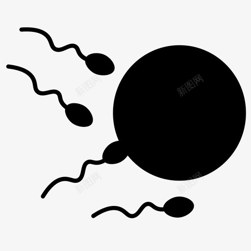 受精卵生物学胚珠图标svg_新图网 https://ixintu.com 受精卵 生物学 生物技术 科学 精子 胚珠