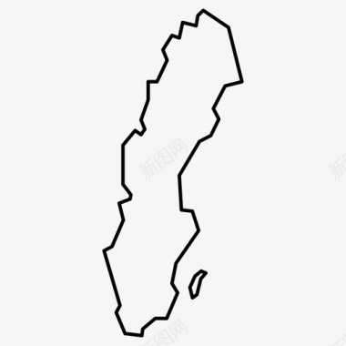 瑞典地图国家欧洲图标图标