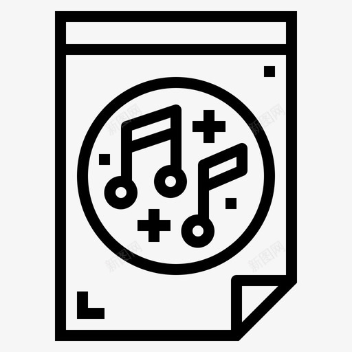音乐文件音频娱乐图标svg_新图网 https://ixintu.com 娱乐 文件 音乐 音符 音频