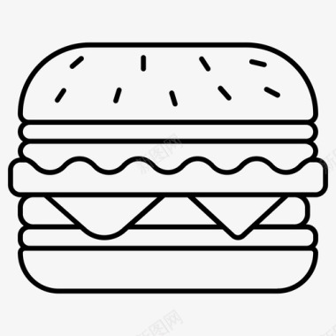 汉堡美式晚餐图标图标