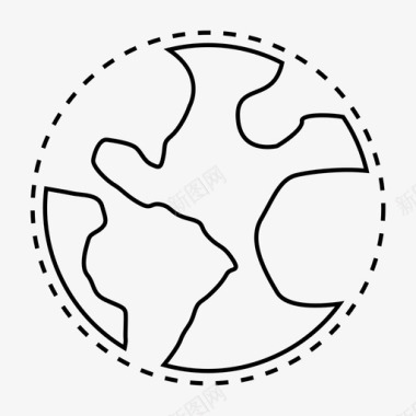 世界地球行星图标图标