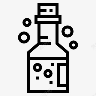 毒药瓶装化学图标图标