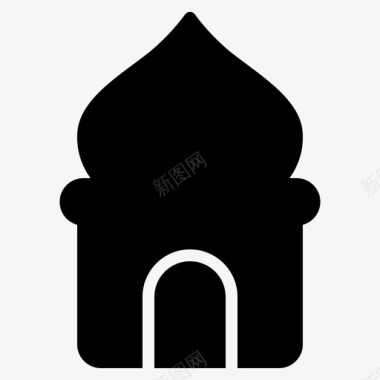 清真寺伊斯兰教伊斯兰教铭文图标图标