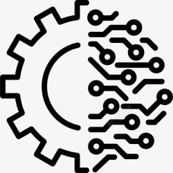 人和机器人创新轮智能解决方案图标高清图片