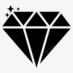 富足优质钻石珠宝财富图标高清图片