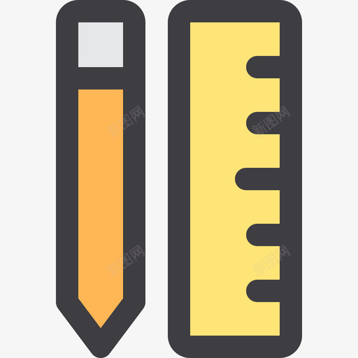 直尺杂项49线型颜色图标svg_新图网 https://ixintu.com 杂项 直尺 线型 颜色