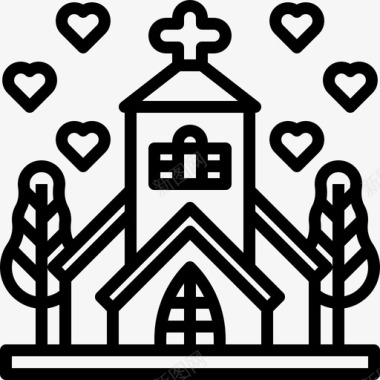 教堂天主教基督教图标图标