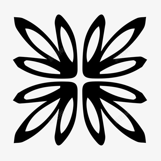 抽象的花装饰图标svg_新图网 https://ixintu.com 抽象 装饰