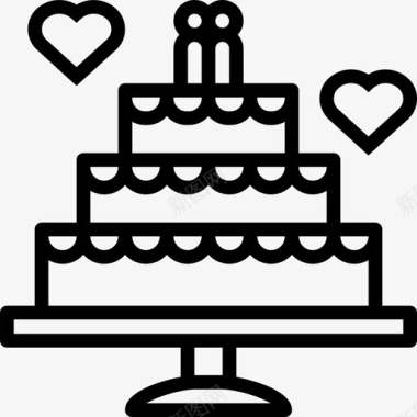 婚礼蛋糕婚礼154直系图标图标