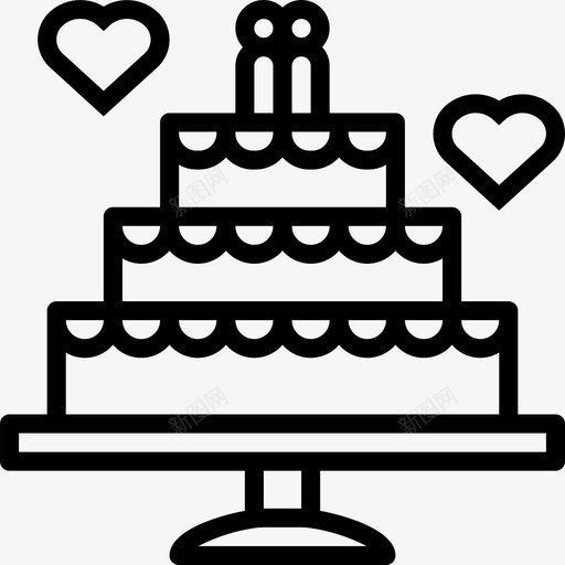 婚礼蛋糕婚礼154直系图标svg_新图网 https://ixintu.com 婚礼154 婚礼蛋糕 直系
