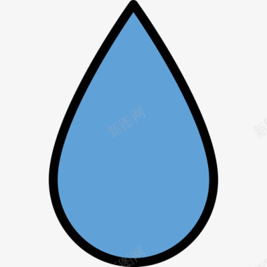 水滴163号天气线性颜色图标图标