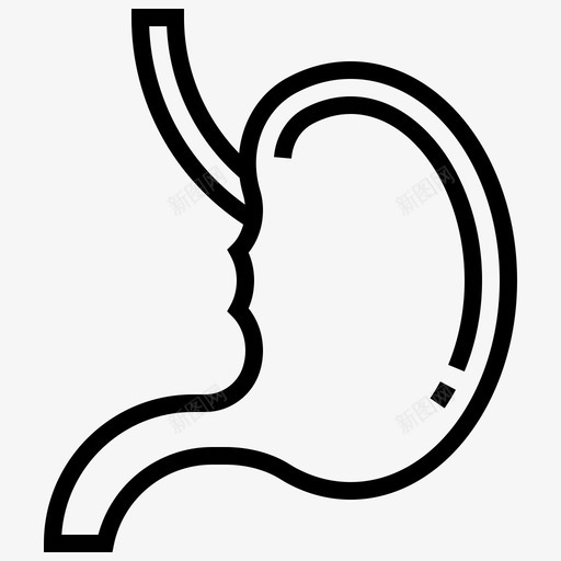 胃腹部消化图标svg_新图网 https://ixintu.com 人体器官 器官 消化 胃 腹部
