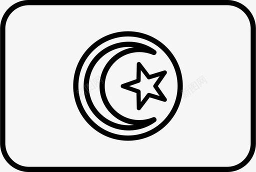 突尼斯国旗国家世界图标图标