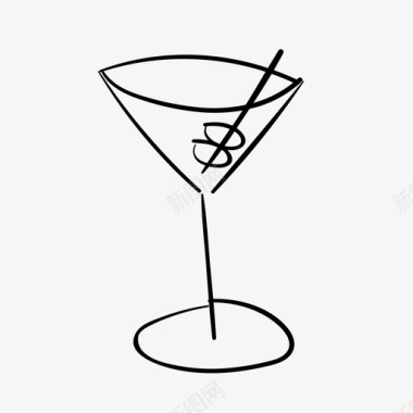 马提尼杯酒精庆祝图标图标