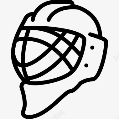 头盔冬季运动25线状图标图标