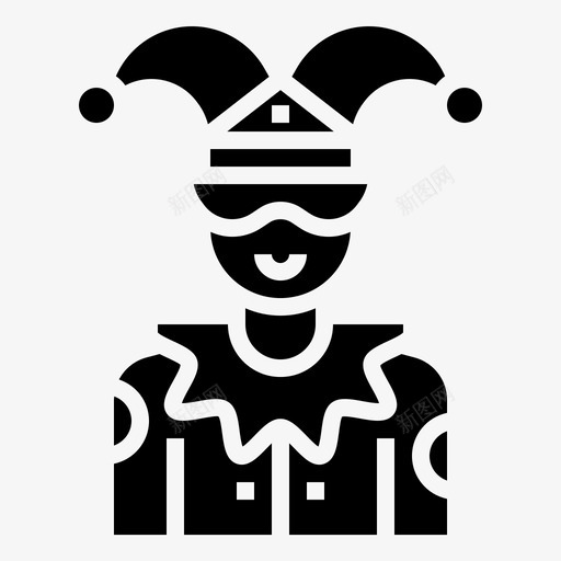 小丑娱乐马戏团图标svg_新图网 https://ixintu.com 中世纪 娱乐 小丑 杂耍 马戏团