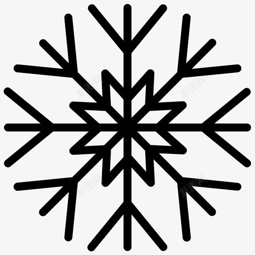 雪圣诞树降雪图标svg_新图网 https://ixintu.com 冬天 圣诞树 天气 降雪
