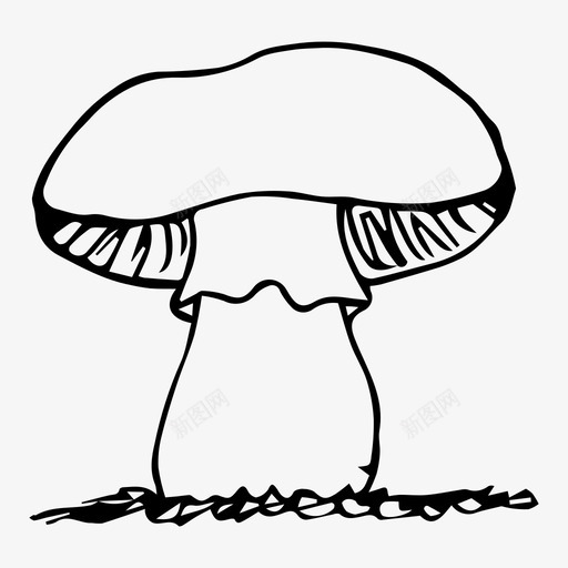 蘑菇秋天森林图标svg_新图网 https://ixintu.com 大自然 森林 秋天 蘑菇